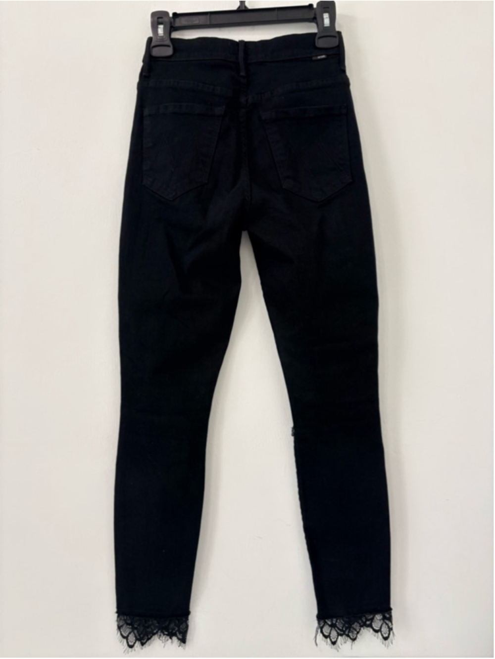 MOTHER Swooner Dagger Ankle Fray LaceHem Sz 26 (12.5W) BaaBaaBlackSheep #301 EUC - Picture 5 of 14